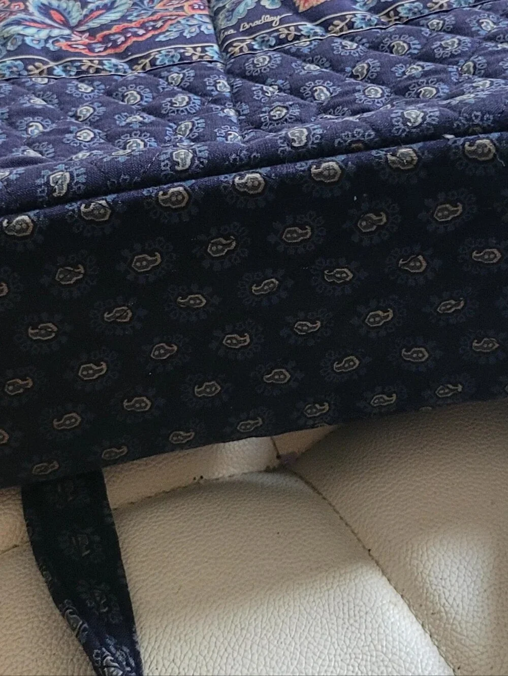 Vera Bradley Quilted Blue Paisley Briefcase 15x12